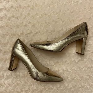 Worn Once! Gold Heels Size 10